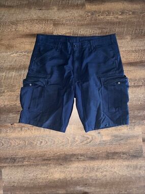 Levi's Dark Blue Cargo Shorts with Multiple Pockets